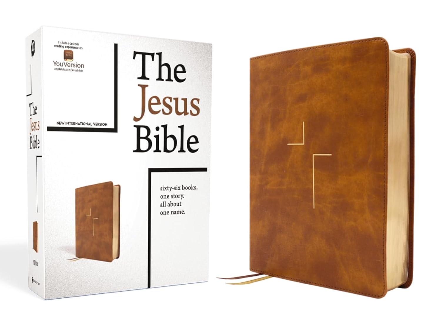 The Jesus Bible - NIV - Tan Leathersoft // Pre-Order - passion resources