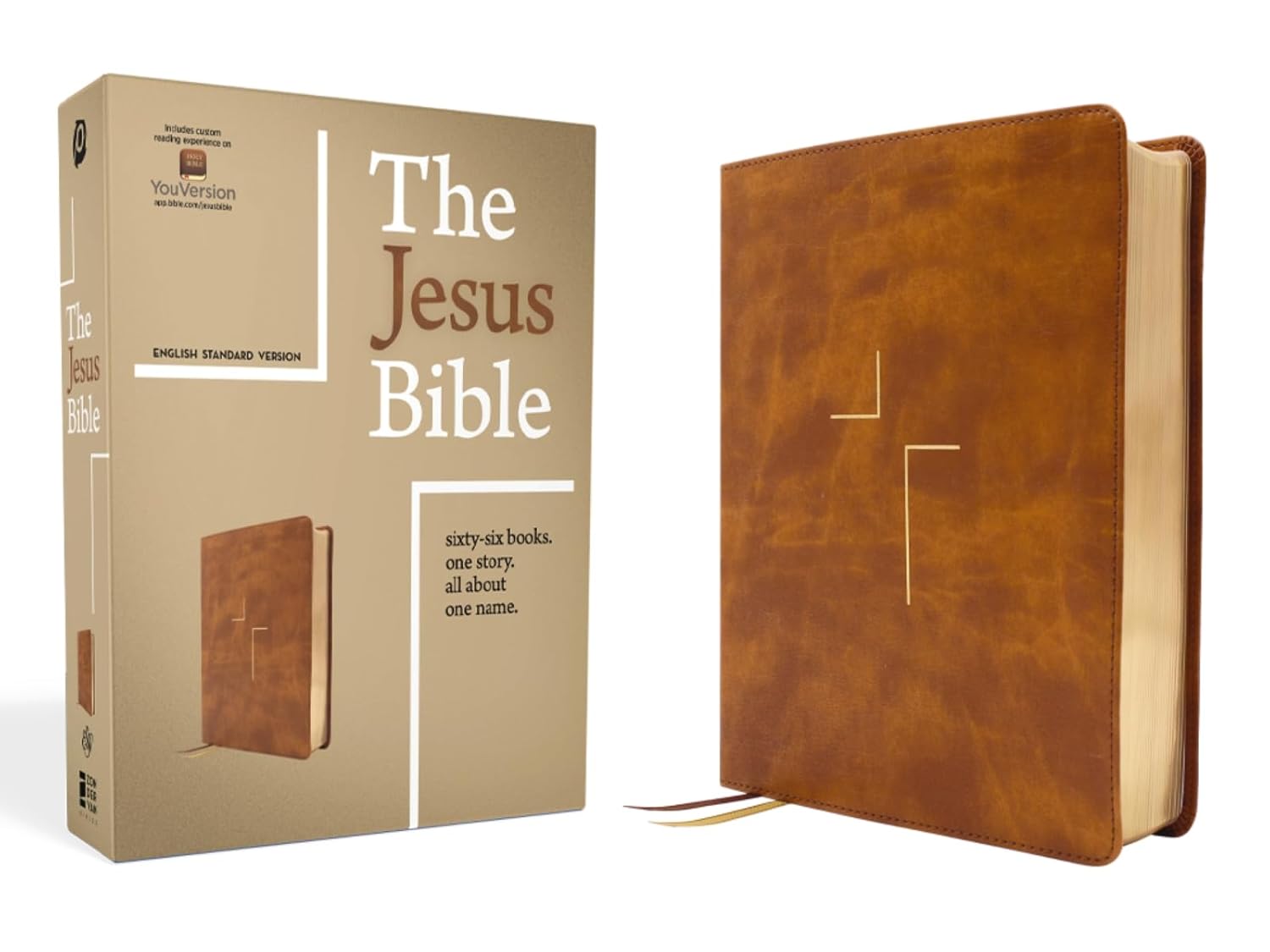 The Jesus Bible - ESV - Tan Leathersoft // Pre-Order