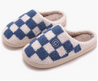 Blue Checkered Grove Slippers