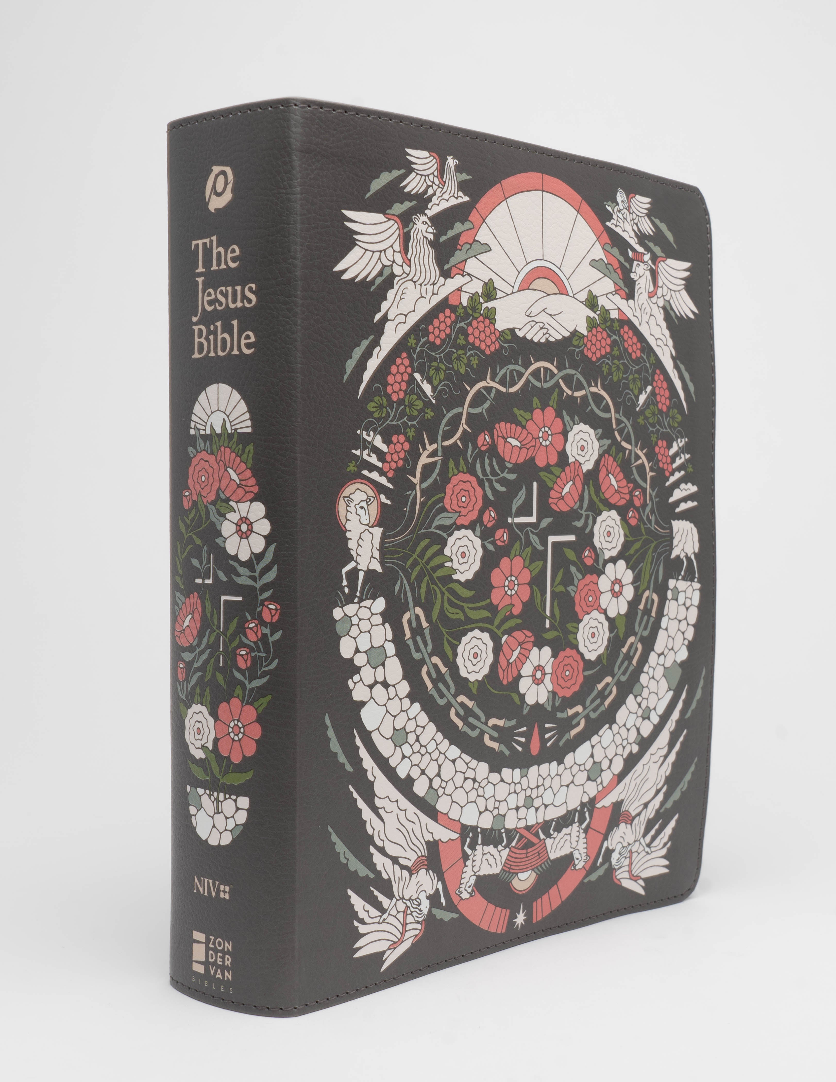 The Jesus Bible - NIV - Artist Edition Leather (Joshua Noom) Gray - passion resources